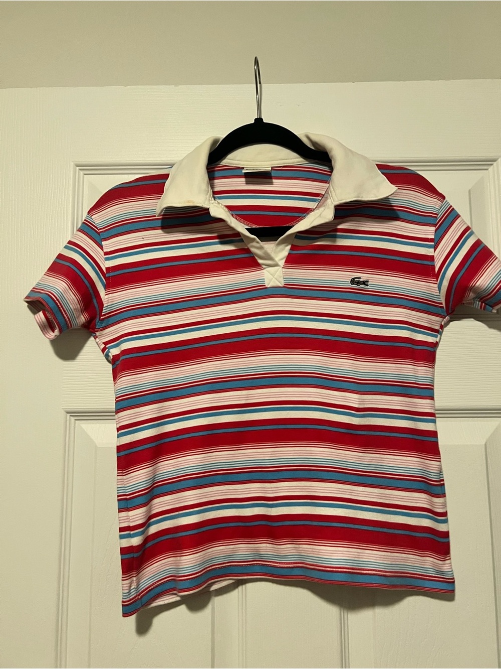 Lacoste Women Striped Short Sleeve Polo